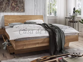 Schwebebett 160x200 ASTORIA Wildeiche massiv natur geölt parkettverleimt von Casademobila Goslar Schwebebett 160x200 ASTORIA Wildeiche massiv natur geölt parkettverleimt von Casademobila Goslar