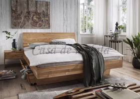 Schwebebett 200x200 ASTORIA Wildeiche massiv natur geölt parkettverleimt von Casademobila Goslar Schwebebett 200x200 ASTORIA Wildeiche massiv natur geölt parkettverleimt von Casademobila Goslar