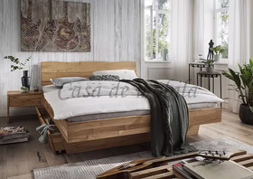 Schwebebett 140x200 ASTORIA Wildeiche massiv natur geölt parkettverleimt von Casademobila Goslar Schwebebett 140x200 ASTORIA Wildeiche massiv natur geölt parkettverleimt von Casademobila Goslar