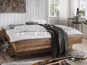 Schwebebett 140x200 ASTORIA Wildeiche massiv natur geölt parkettverleimt von Casademobila Goslar Schwebebett 140x200 ASTORIA Wildeiche massiv natur geölt parkettverleimt von Casademobila Goslar