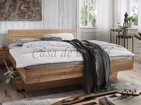 Schwebebett 160x200 ASTORIA Wildeiche massiv natur geölt parkettverleimt von Casademobila Goslar Schwebebett 160x200 ASTORIA Wildeiche massiv natur geölt parkettverleimt von Casademobila Goslar