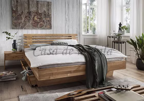 Schwebebett 180x200 ASTORIA Wildeiche massiv natur geölt parkettverleimt von Casademobila Goslar Schwebebett 180x200 ASTORIA Wildeiche massiv natur geölt parkettverleimt von Casademobila Goslar
