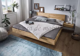 Breite Doppelbett ROSEVILLE 200x200x45cm Wildeiche massiv natur geölt Casa de mobila Goslar Breite Doppelbett ROSEVILLE 200x200x45cm Wildeiche massiv natur geölt Casa de mobila Goslar