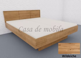 Massivholz Doppelbett 160x200x45cm ROSEVILLE Wildeiche massiv natur geölt Casa de mobila Goslar Massivholz Doppelbett 160x200x45cm ROSEVILLE Wildeiche massiv natur geölt Casa de mobila Goslar
