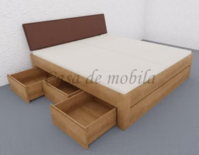 Schubladenbett 180x200 CLEVELAND Wildeiche massiv natur geölt stabverleimt von Casademobila Goslar