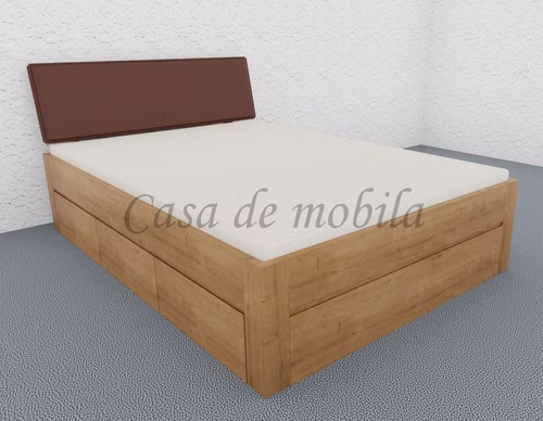 Schubladenbett 140x200 CLEVELAND Wildeiche massiv natur geölt stabverleimt von Casademobila Goslar