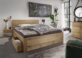 Schubladenbett 140x200 CLEVELAND Wildeiche massiv natur geölt stabverleimt von Casademobila Goslar Schubladenbett 140x200 CLEVELAND Wildeiche massiv natur geölt stabverleimt von Casademobila Goslar
