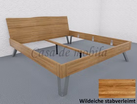 Holzbett mit metallbeine CLEVELAND 160x200x45cm wildeiche massiv natur geölt Kopfteil Baumkantet von Casademobila Goslar Holzbett mit metallbeine CLEVELAND 160x200x45cm wildeiche massiv natur geölt Kopfteil Baumkantet von Casademobila Goslar