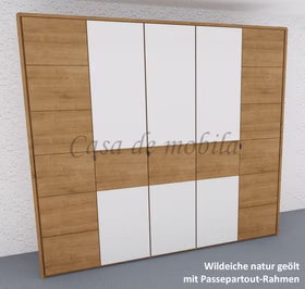 Kleiderschrank 5türig COLORADO 237x216x60cm Massivholz natur geölt von Casademobila Goslar