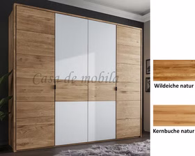 Massivholz Kleiderschrank COLORADO 4türig 190x216x60cm Kernbuche, Wildeiche massiv natur geölt Casa de mobila Goslar Massivholz Kleiderschrank COLORADO 4türig 190x216x60cm Kernbuche, Wildeiche massiv natur geölt Casa de mobila Goslar