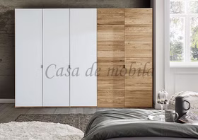 Kleiderschrank 5türig COLORADO 237x216x60cm Massivholz natur geölt von Casademobila Goslar