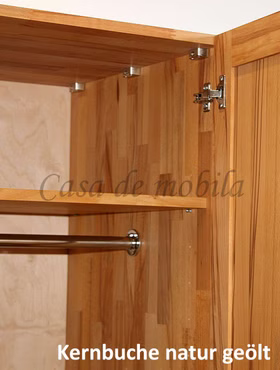 Kleiderschrank 3türig COLORADO 183x216x60cm Massivholz natur geölt von Casademobila Goslar Kleiderschrank 3türig COLORADO 183x216x60cm Massivholz natur geölt von Casademobila Goslar