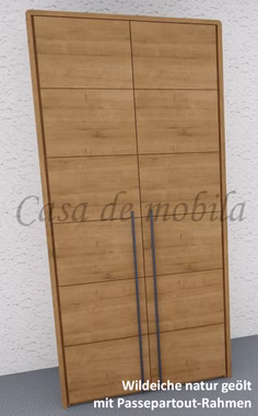 Kleiderschrank 2türig COLORADO 96x216x60cm Massivholz natur geölt von Casademobila Goslar