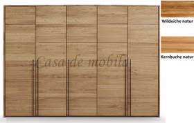 Kleiderschrank 5türig COLORADO 237x216x60cm Massivholz natur geölt von Casademobila Goslar