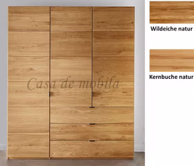 Schubladen-Schrank 3türig COLORADO 183x216x60cm Massivholz natur geölt von Casademobila Goslar Schubladen-Schrank 3türig COLORADO 183x216x60cm Massivholz natur geölt von Casademobila Goslar