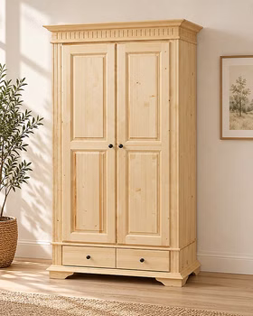 Kleiderschrank 2-türig, 110x205x58cm DAHLIA Fichte geölt Schrank-dahlia-2tuerig-fuchte-massiv-natur-geoelt.jpg
