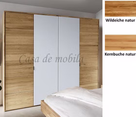 Kleiderschrank 4türig COLORADO 240x235x60cm Massivholz natur geölt von Casademobila Goslar