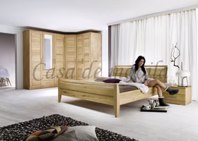 Massivholz Schlafzimmer Kleiderschrank mit Spiegel Nachttisch Bett mit LED Beleuchtung CASERA 140x200x43cm Asteiche Bianco geölt Wimmer Casa de Mobila Massivholz Schlafzimmer Kleiderschrank mit Spiegel Nachttisch Bett mit LED Beleuchtung CASERA 140x200x43cm Asteiche Bianco geölt Wimmer Casa de Mobila