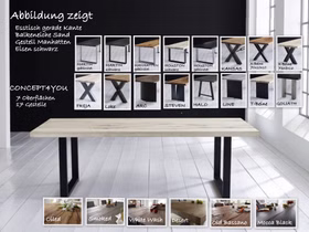 Tischplatte 200x6x100cm mit Baumkante ROMA rustikale Eiche lackiert Öl-finish von Casademobila Goslar Tischplatte 200x6x100cm mit Baumkante ROMA rustikale Eiche lackiert Öl-finish von Casademobila Goslar
