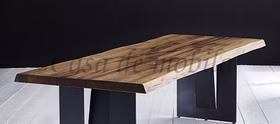 Tischplatte 200x6x100cm mit Baumkante ROMA rustikale Eiche lackiert Öl-finish von Casademobila Goslar Tischplatte 200x6x100cm mit Baumkante ROMA rustikale Eiche lackiert Öl-finish von Casademobila Goslar