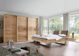Schwebetürenschrank 3türig WOODSIDE 300x216x66cm Massivholz natur geölt von Casademobila Goslar Schwebetürenschrank 3türig WOODSIDE 300x216x66cm Massivholz natur geölt von Casademobila Goslar