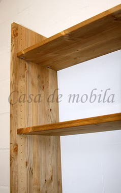 Massivholz Bücherregal abgerundete Ecken CONTRA 122x217x33cm Kiefer massiv gelaugt geölt von Casademobila Goslar