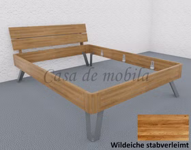 Bett 140x200 CLEVELAND Massivholz natur geölt stabverleimt von Casademobila Goslar