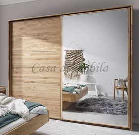 Schwebetürenschrank 2türig WOODSIDE 180x216x66cm Massivholz natur geölt von Casademobila Goslar Schwebetürenschrank 2türig WOODSIDE 180x216x66cm Massivholz natur geölt von Casademobila Goslar