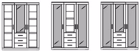 Spiegelschrank Spiegelfüllung Kleiderschrank 3 türig mit Schubladen CASERA 153x218x61 Asteiche Bianco geölt Wimmer Casa de Mobila Goslar Spiegelschrank Spiegelfüllung Kleiderschrank 3 türig mit Schubladen CASERA 153x218x61 Asteiche Bianco geölt Wimmer Casa de Mobila Goslar