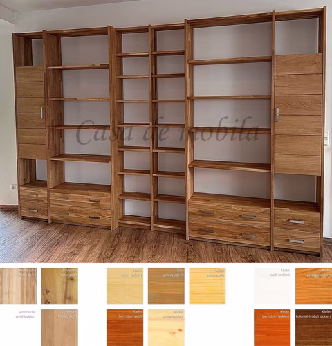 Bücherwand 354x236x33/21cm CONTRA Massivholz von Casademobila Goslar Bücherwand 354x236x33/21cm CONTRA Massivholz von Casademobila Goslar