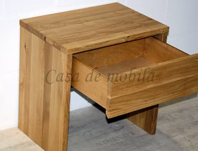 Nachtkommode mit Schublade 50x50x34cm Wildeiche massiv rustikal geölt Massivholz Nachtschrank mit Schublade 50x50x34cm Wildeiche massiv rustikal geölt von Casademobila Goslar