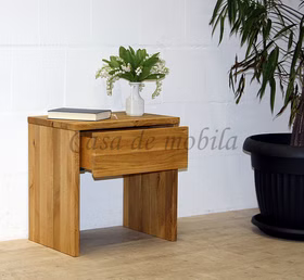 Nachtkommode mit Schublade 50x50x34cm Wildeiche massiv rustikal geölt Massivholz Nachtkonsole mit Schublade 50x50x34cm Wildeiche massiv rustikal geölt von Casademobila Goslar