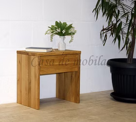 Nachtkommode mit Schublade 50x50x34cm Wildeiche massiv rustikal geölt Massivholz Nachtkommode mit Schublade 50x50x34cm Wildeiche massiv rustikal geölt von Casademobila Goslar