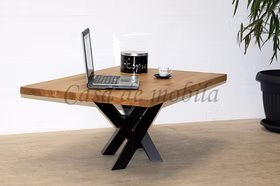 Massivholz Stubentisch PLATO 110x46x75cm Eichenholz massiv geölt gerade Kante Spinnenfuß von Casademobila Goslar