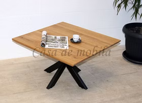 Massivholz Beistelltisch PLATO 75x46x75cm Wildeiche massiv geölt Schweizer Kante Doppel-X-Gestell von Casademobila Goslar Massivholz Beistelltisch PLATO 75x46x75cm Wildeiche massiv geölt Schweizer Kante Doppel-X-Gestell von Casademobila Goslar