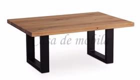 Massivholz Wohnzimmertisch PLATO 110x46x75cm Wildeiche massiv geölt gerade Kante U-Gestell schwarz von Casademobila Goslar Massivholz Wohnzimmertisch PLATO 110x46x75cm Wildeiche massiv geölt gerade Kante U-Gestell schwarz von Casademobila Goslar