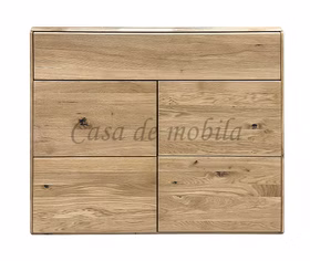Sideboard 100x91x40cm OKER Wildeiche massiv natur geölt von Casademobila Goslar