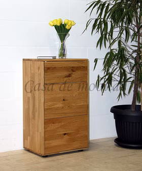 Schmale Kommode 51x89x40cm OKER Wildeiche geölt Schmale Flurschrank OKER 51x91x40cm 1türig Wildeiche massiv natur geölt, Casa de mobila Goslar