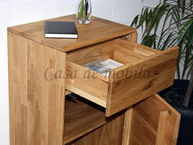 Schmale Kommode 51x89x40cm OKER Wildeiche geölt Kommode mit 1 schublade und 1 holztür 51x91x40cm OKER Wildeiche massiv natur geölt von Casademobila Goslar