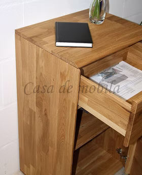 Schmale Kommode 51x89x40cm OKER Wildeiche geölt Kommode innen schublade 51x91x40cm OKER Wildeiche massiv natur geölt von Casademobila Goslar