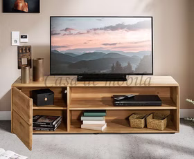 Massivholz Fernsehkommode OKER 149x47x40cm Wildeiche massiv natur geölt Casademobila Goslar Massivholz Fernsehkommode OKER 149x47x40cm Wildeiche massiv natur geölt Casademobila Goslar