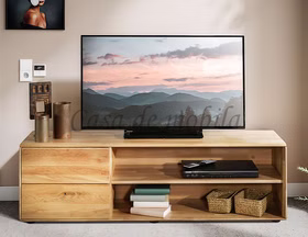 Massivholz TV-kommode OKER 149x47x40cm Wildeiche massiv natur geölt Casademobila Goslar Massivholz TV-kommode OKER 149x47x40cm Wildeiche massiv natur geölt Casademobila Goslar