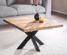 Couchtisch 75x46x75cm PLATO Wildeiche geölt gerade Kante Doppel-X-Gestell von Casademobila Goslar Couchtisch 75x46x75cm PLATO Wildeiche geölt gerade Kante Doppel-X-Gestell von Casademobila Goslar
