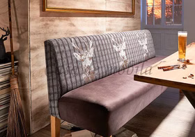Barnickel Tischsofa Polsterbank mit lehne CADIZ Hirsch mit Karomuster Holzbeine Eiche natur geölt, bei Casa de mobila in Goslar Barnickel Tischsofa Polsterbank mit lehne CADIZ Hirsch mit Karomuster Holzbeine Eiche natur geölt, bei Casa de mobila in Goslar