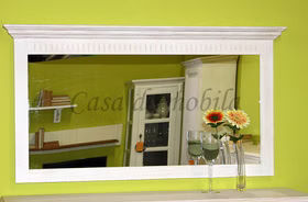 Wandspiegel 150x100x7cm ROSSIO Pinie massiv weiß gebürstet von Casademobila Goslar