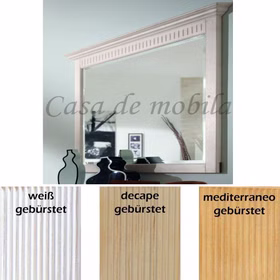 Wandspiegel ROSSIO 110x110x6cm Pinie massiv weiß decape sandfarbe mediterano honig Rojas Mobiliario Casa de Mobila Goslar