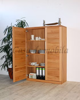 Massivholz Esszimmerschrank 102x143x40cm PALERMO Kernbuche massiv geölt Casa de mobila Goslar