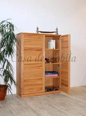 Massivholz mehrzweckschrank 102x143x40cm PALERMO Kernbuche massiv geölt Casa de mobila Goslar