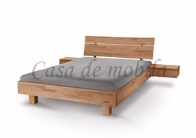 Massivholzbett DOINA 3 mit Kopfteil Holz geölt Holzfüße Echtholz Doppelbett mit Holzfüßen Doina 3 Eiche oder Buche massiv natur geölt Casa de Mobila Goslar