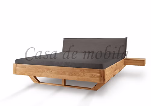 Massivholz Bett mit Holzkufen 140,160,180,200cm DOINA 9 Eiche massiv natur geölt Stoffkopfteil Cord braun Casa de Mobila Goslar Massivholz Bett mit Holzkufen 140,160,180,200cm DOINA 9 Eiche massiv natur geölt Stoffkopfteil Cord braun Casa de Mobila Goslar
